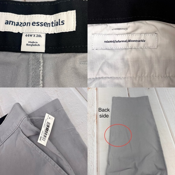 NWT Amazon Essentials Men's Classic-Fit Casual Stretch Chino Pant 44W X 28L - Picture 15 of 17
